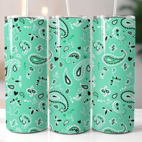 20oz. Skinny Straight Bandana Tumblers - Various Colors Available - Picture 3 of 7